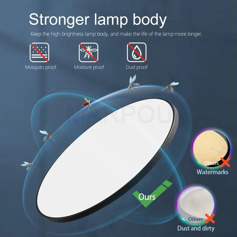 MARPOU plafonnier intelligent lampe à LED pour chambre grandes plafonniers lumières LED avec télécom