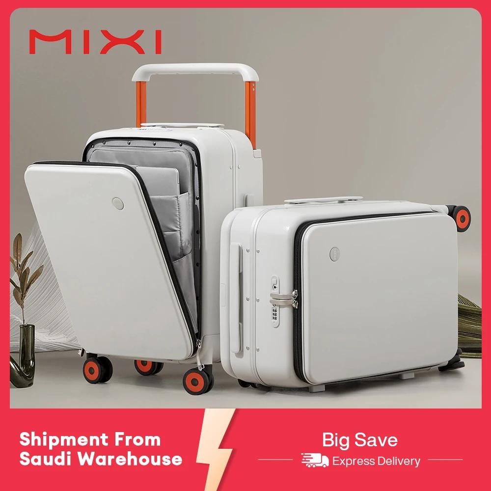 Valise Mixi Nouveau Design à Poignée Large, Cadre en Aluminium, Bagage Cabine pour Hommes, Valise de