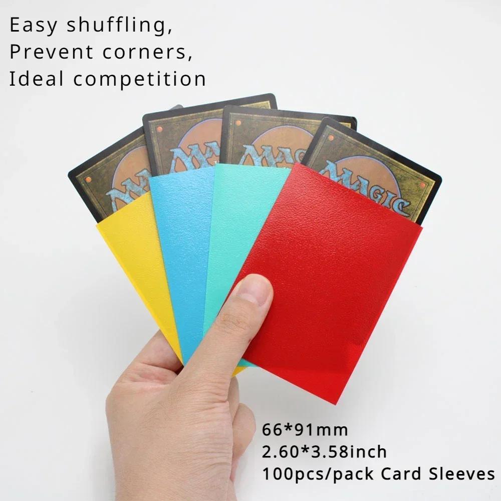 100 pièces 66x91mm mat coloré taille Standard manchons de cartes TCG cartes à collectionner protecte