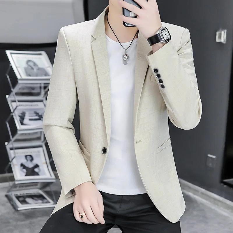 Blazer pour homme, mode, affaires, gentleman, marié, professionnel, coupe ajustée, polyvalent, décon