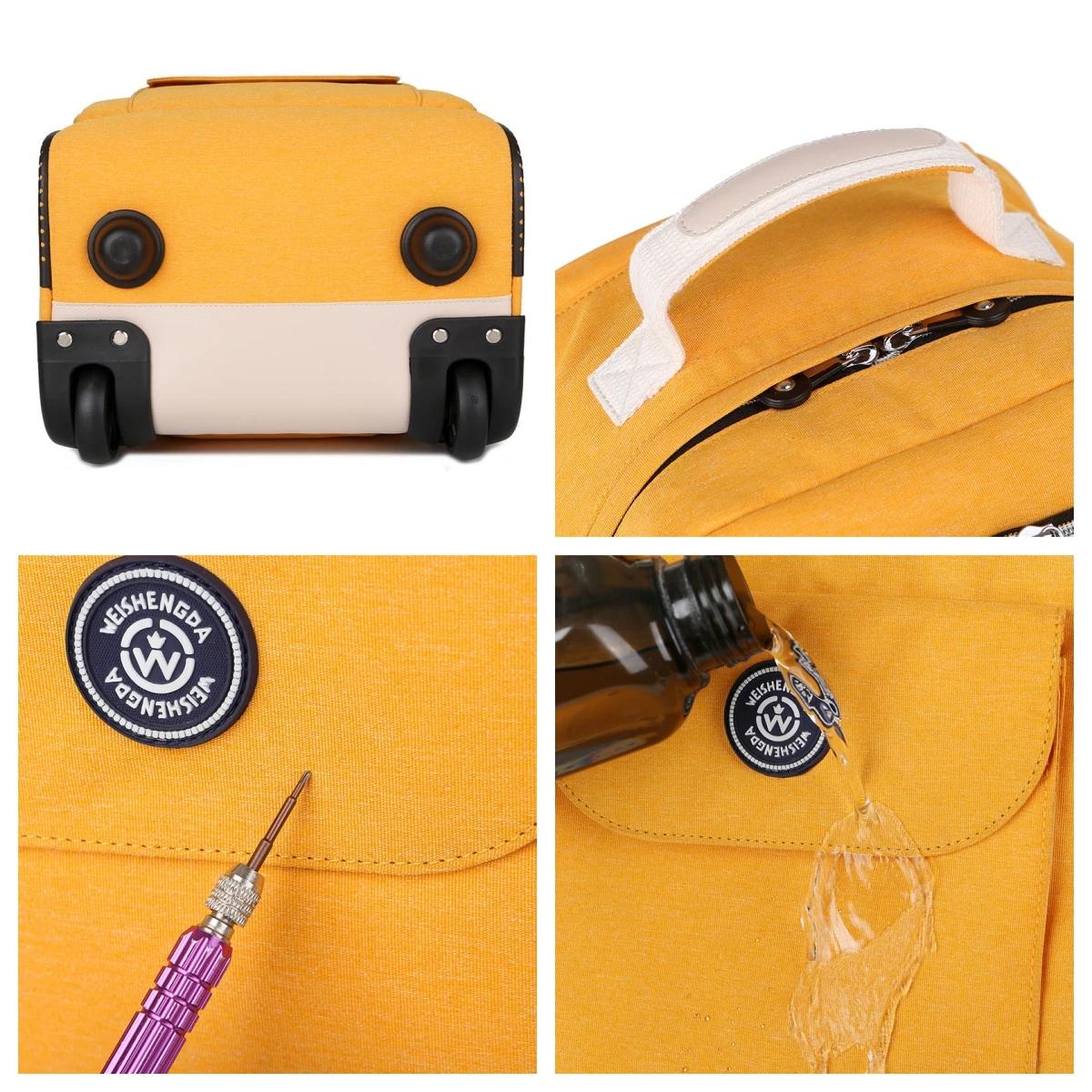 Sac à dos roulant pour ordinateur portable, avec roulettes, résistant à l'eau, approuvé au vol, sac
