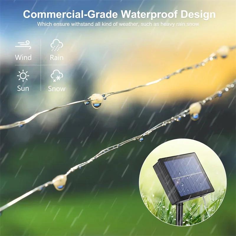 32M lumière LED solaire guirlande extérieure lampe jardin fée chaîne lumineuse Led scintillant lampe