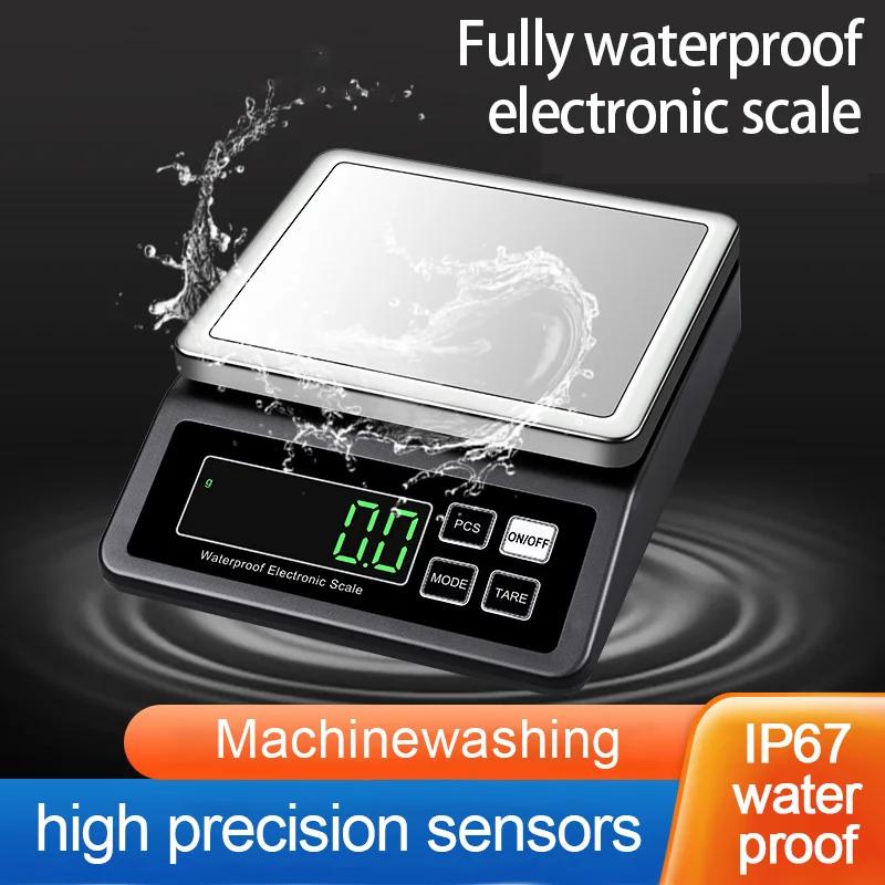 Balance de cuisine Rechargeable IP67, entièrement étanche, 0.1g/1g, électronique de haute précision,