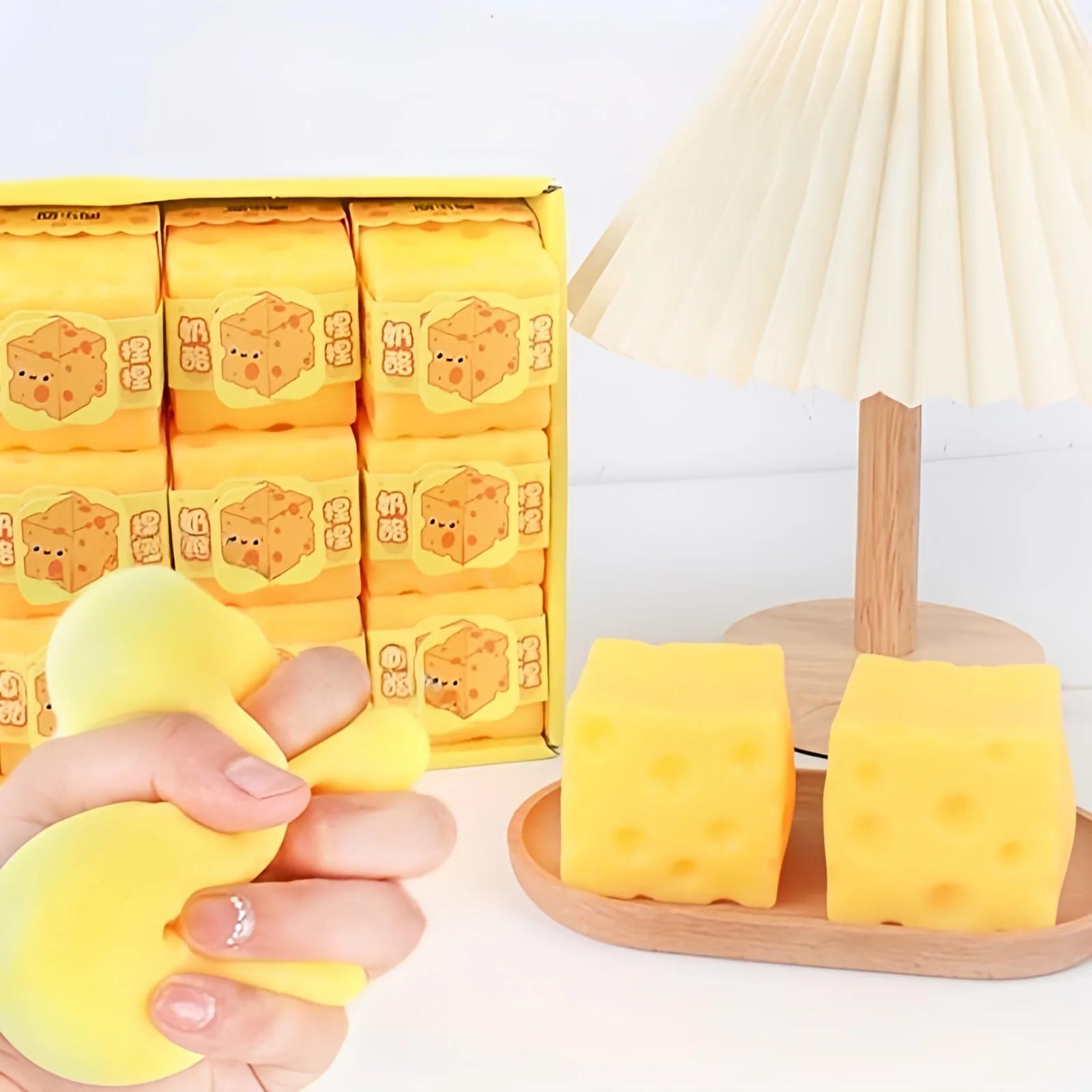 Squishy carré fromage presser jouets rebond lent pousser soulagement du Stress jouet sensoriel beurr