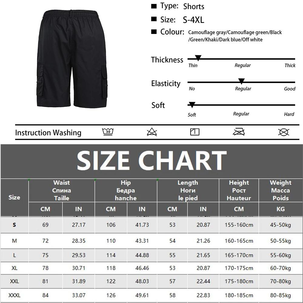 Short cargo militaire pour homme, pantalon de survêtement multi-poches, pantalon de randonnée, joggi