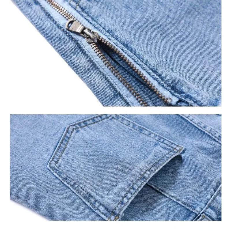 Shorts en jean noir Y2K coréen pour femme, taille haute, coupe trapèze, jambe large, amincissant, po