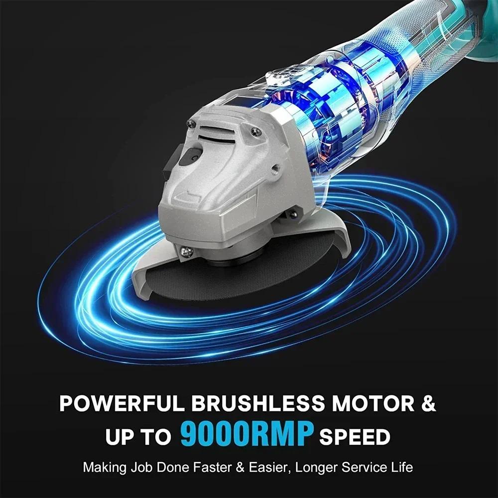 Makita – meuleuse d'angle électrique sans fil, 125mm, Rechargeable, sans balais, rectifieuse, bricol
