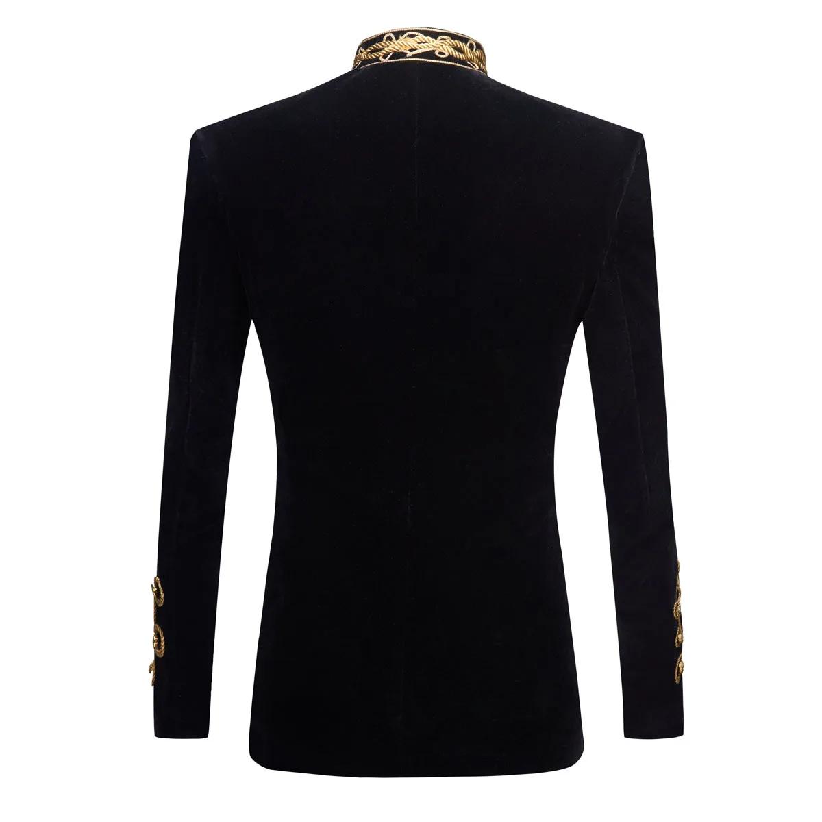Robe de cour tridimensionnelle pour hommes, taille européenne et américaine, bouton en corde, specta