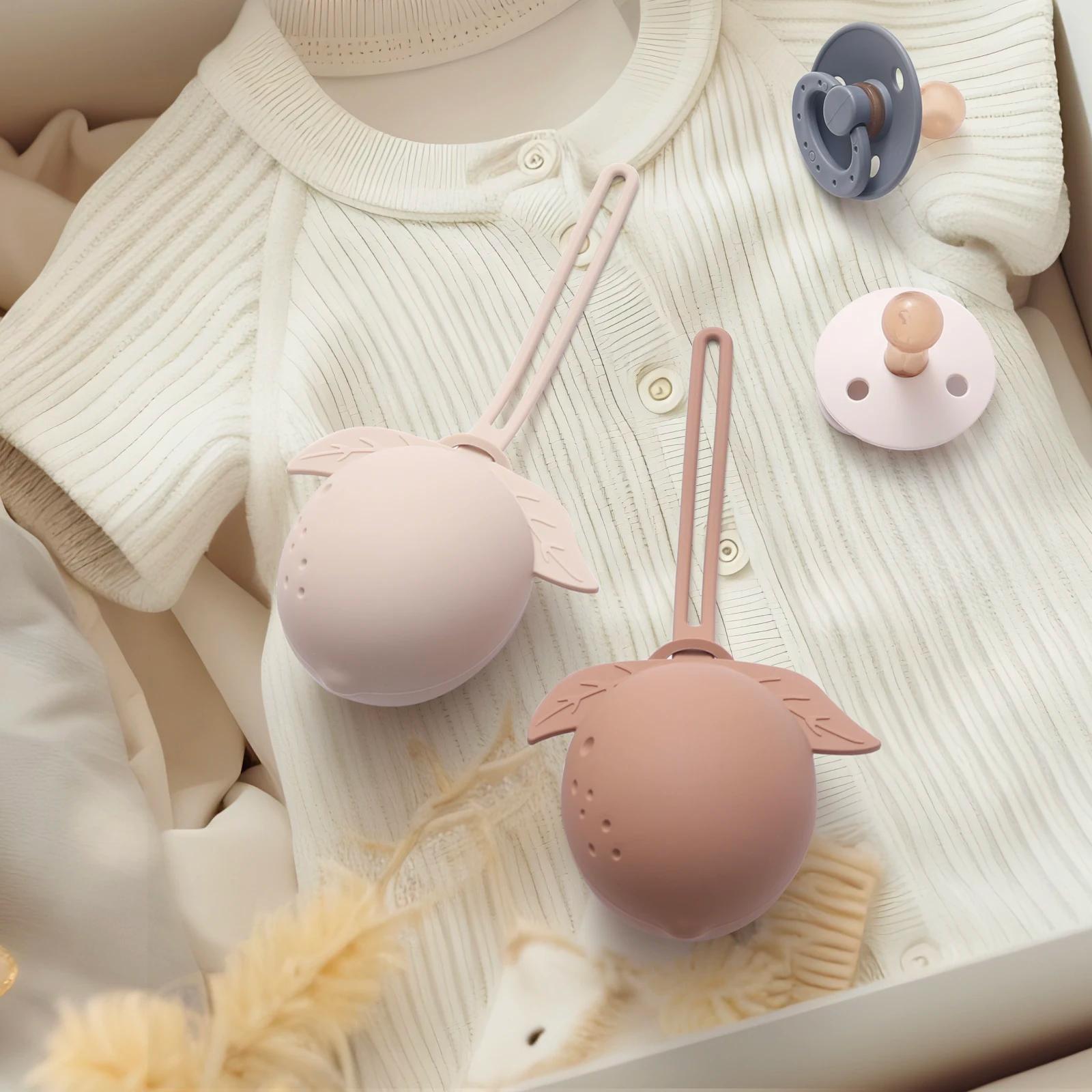 1 pièces mallette de rangement de sucette en Silicone pour bébé, conteneur de sucette au citron de c