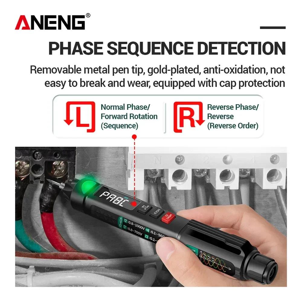 ANENG – multimètre numérique de type stylo, 6000 points, testeur de stylo professionnel Intelligent,