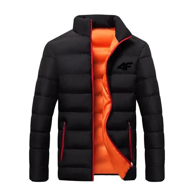 Manteau chaud à col montant pour homme, vêtement d'hiver en coton, de haute qualité, décontracté, à