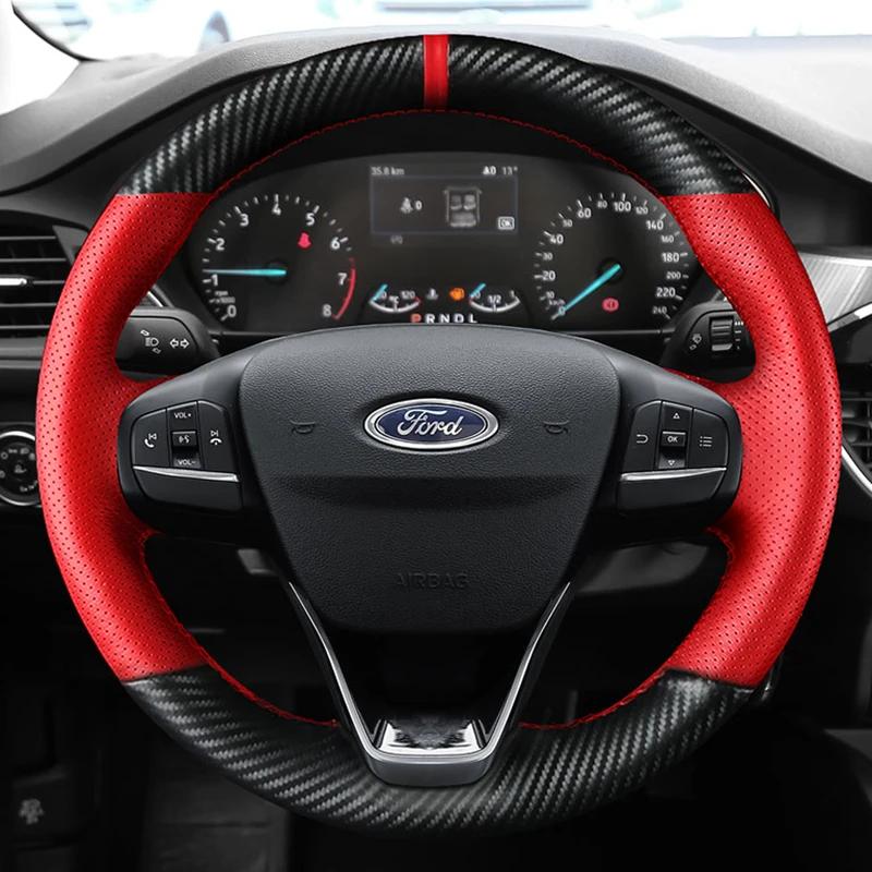 Housse de volant de voiture personnalisée, bricolage, 100% adaptée à la Ford Focus 4 2019 2020 Fiest