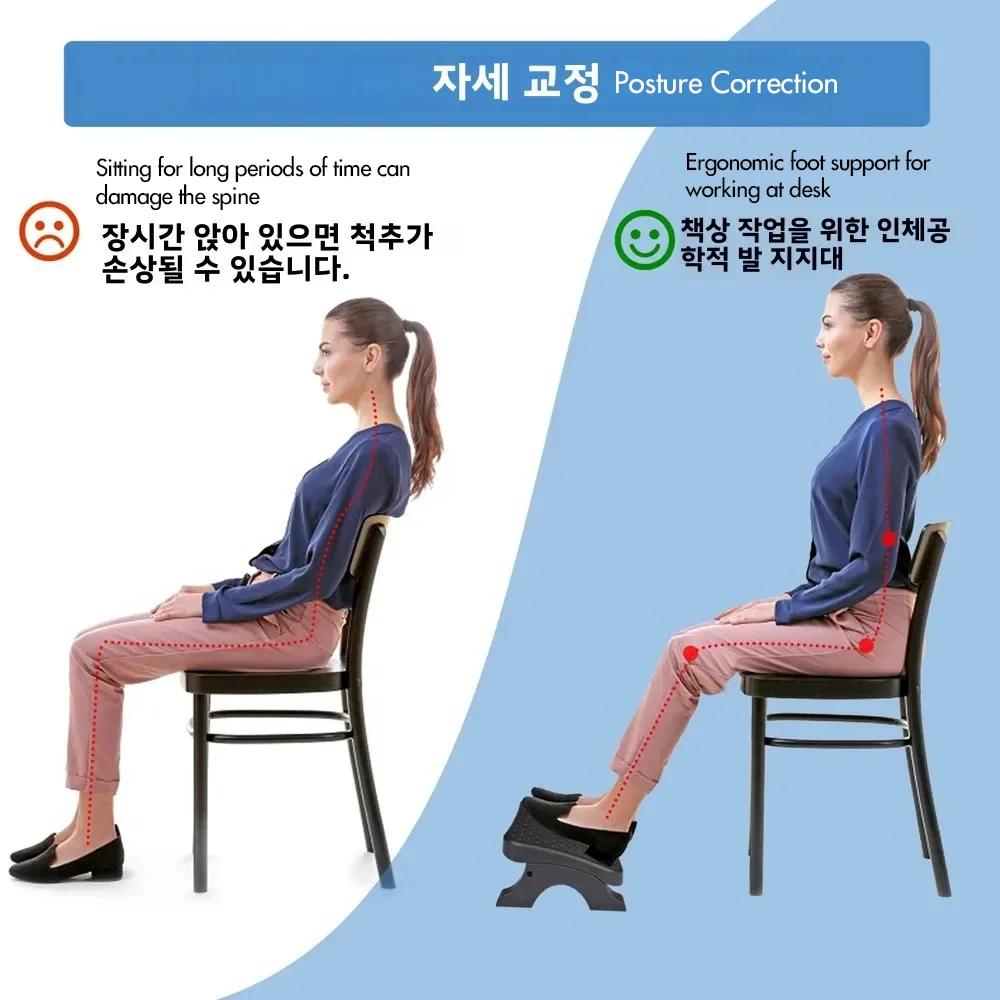 Repose-pieds ergonomique sous le bureau, rouleaux de massage, instituts d'assistance des jambes, tab