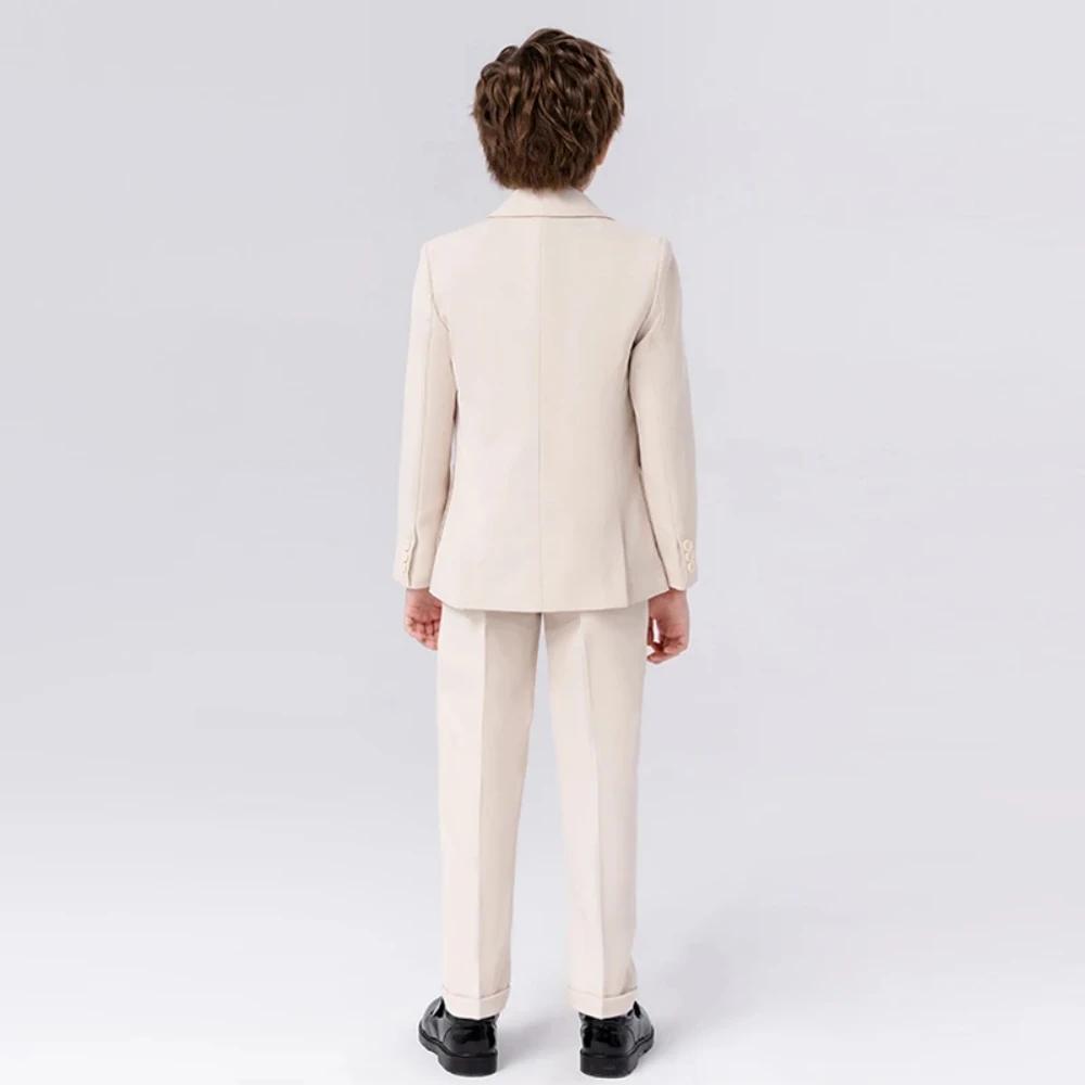 Ensemble de costume personnalisé pour enfant, 4 pièces, Blazer, gilet, pantalon, nœud papillon, fête