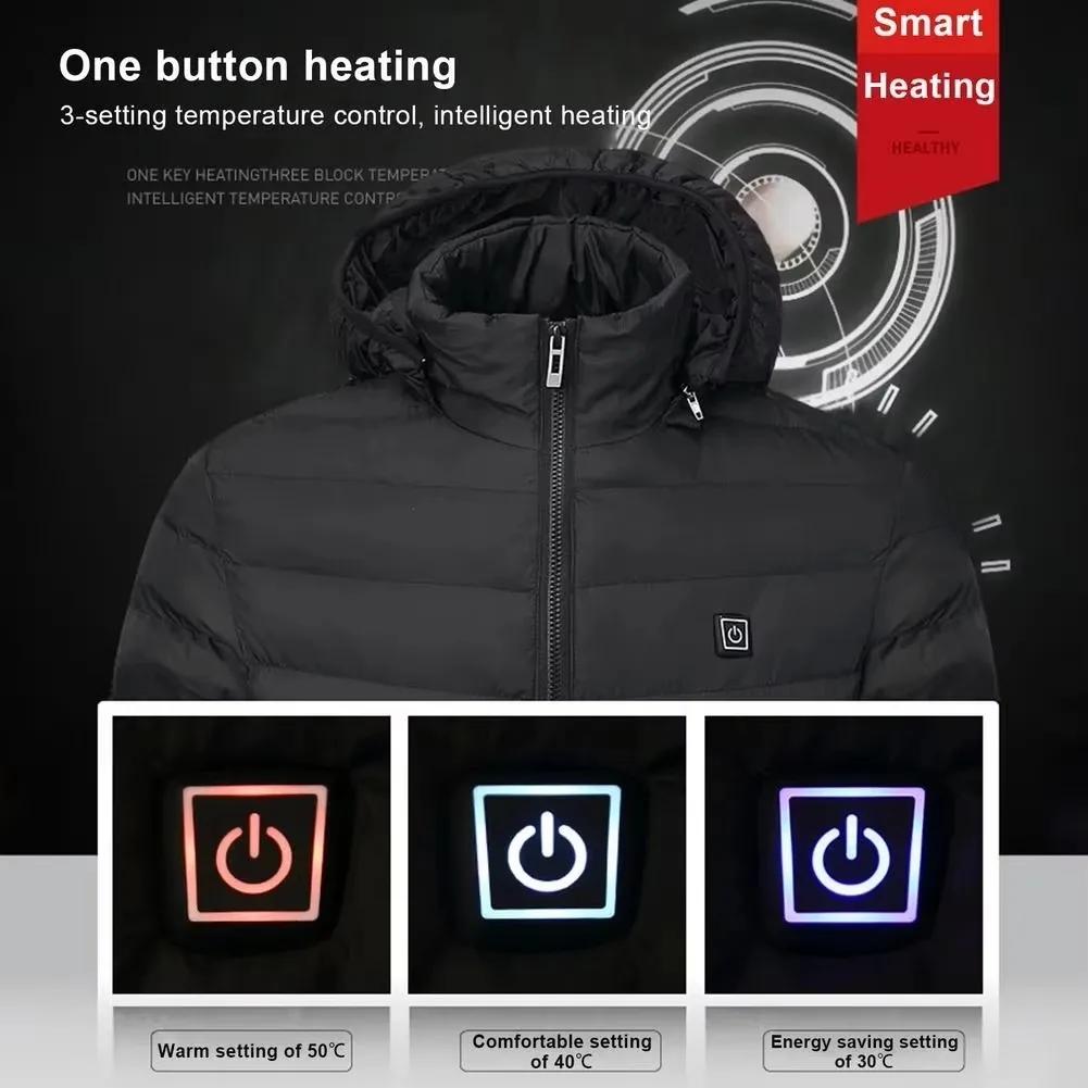 Veste chauffante USB pour homme, vêtement thermique pour l'hiver, vêtement de sport chaud, parka cha