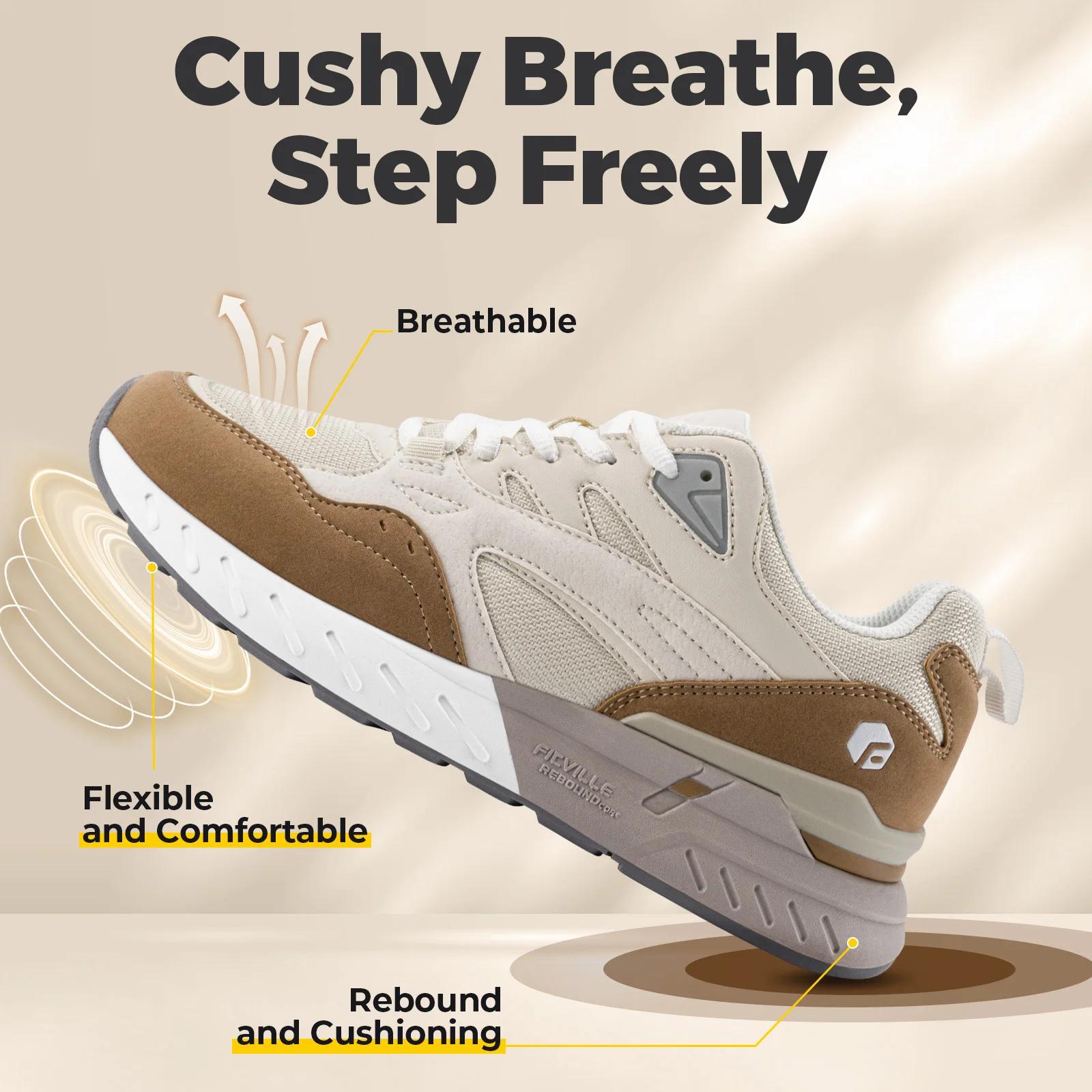 Fittington chaussures de marche Extra larges femmes chaussures respirantes large largeur baskets d'e