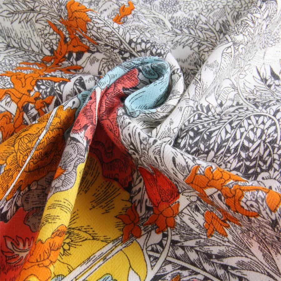 Injplanchers f en cachemire de forêt tropicale pour femmes, châles Pashmina de luxe, bords roulés à