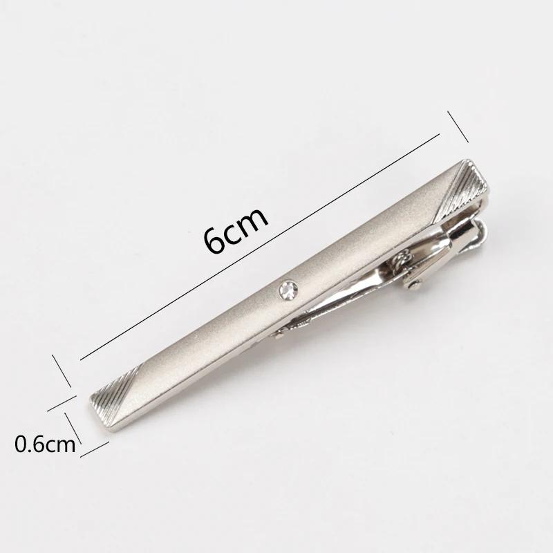 Pince à cravate en métal couleur argent pour hommes, pour cadeaux de mariage, fermoir à cravate, bar
