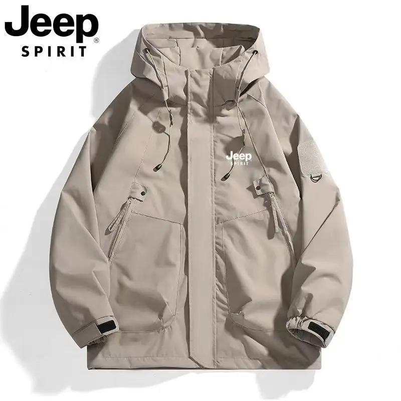 Veste coupe-vent JEEP pour hommes et femmes, nouveau style printemps/automne 2026, coupe-vent à capu