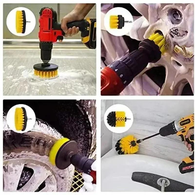 Kit de perceuse électrique, brosse à récurer pour tapis, Surface de salle de bains, meubles de baign
