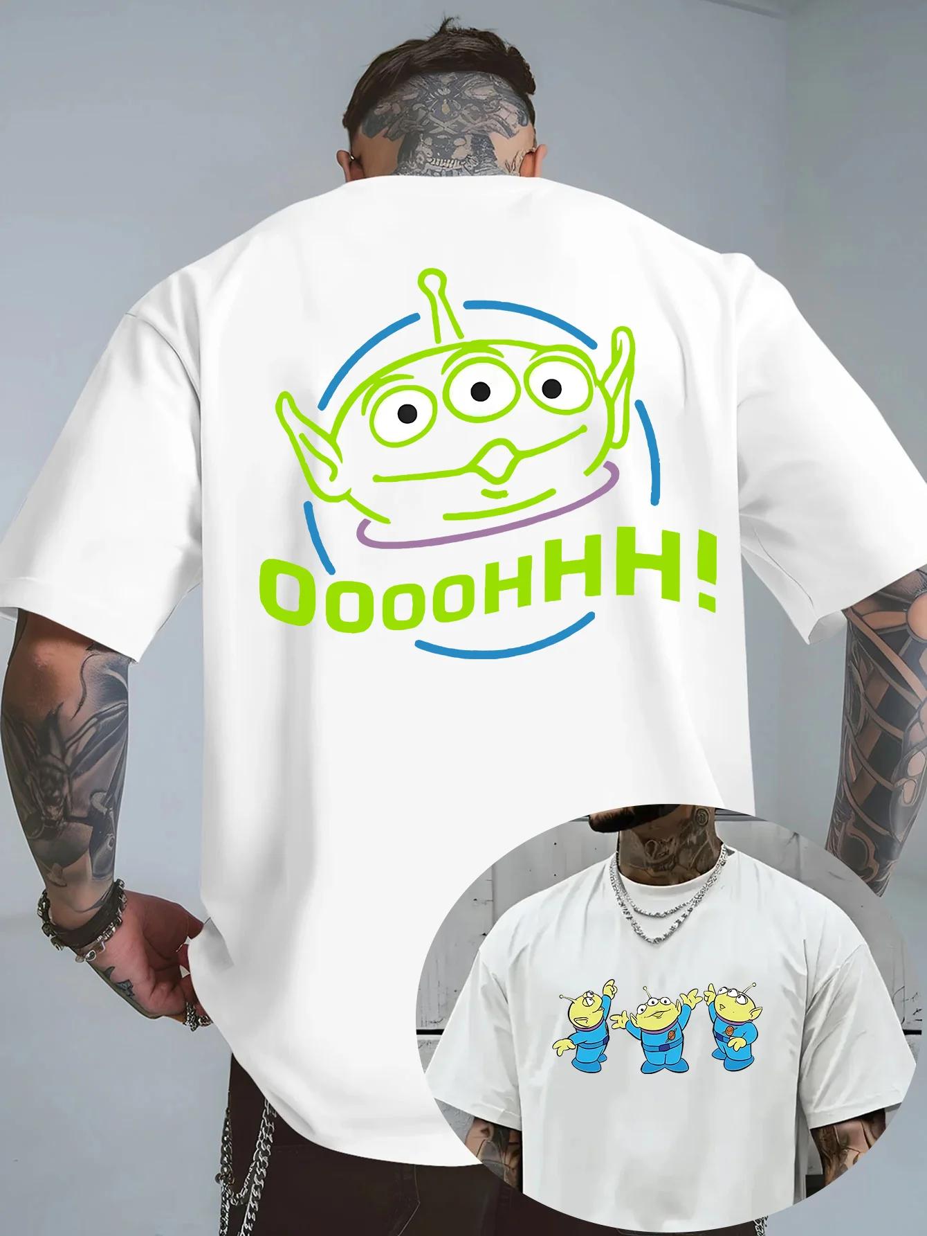 Disney film de dessin animé Toy Story Alien imprimé T-shirt 2026 hommes et femmes été nouvelle tenda