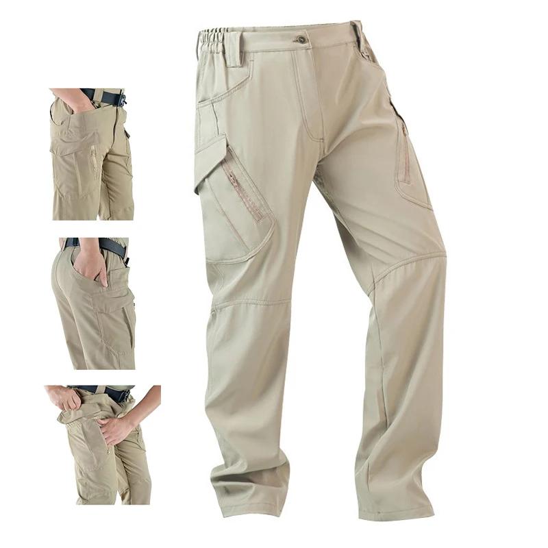 Pantalon décontracté slim fit pour homme, printemps-été, plusieurs poches, micro-élasticité, pour vo
