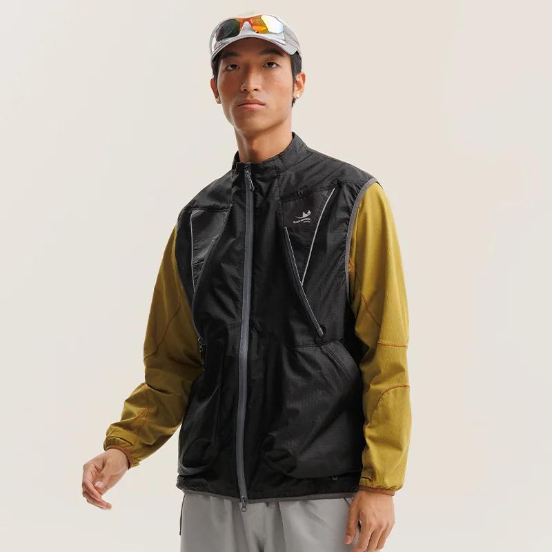 2 pièces gilet manteau veste hommes femmes Sports de plein air bande réfléchissante ample décontract
