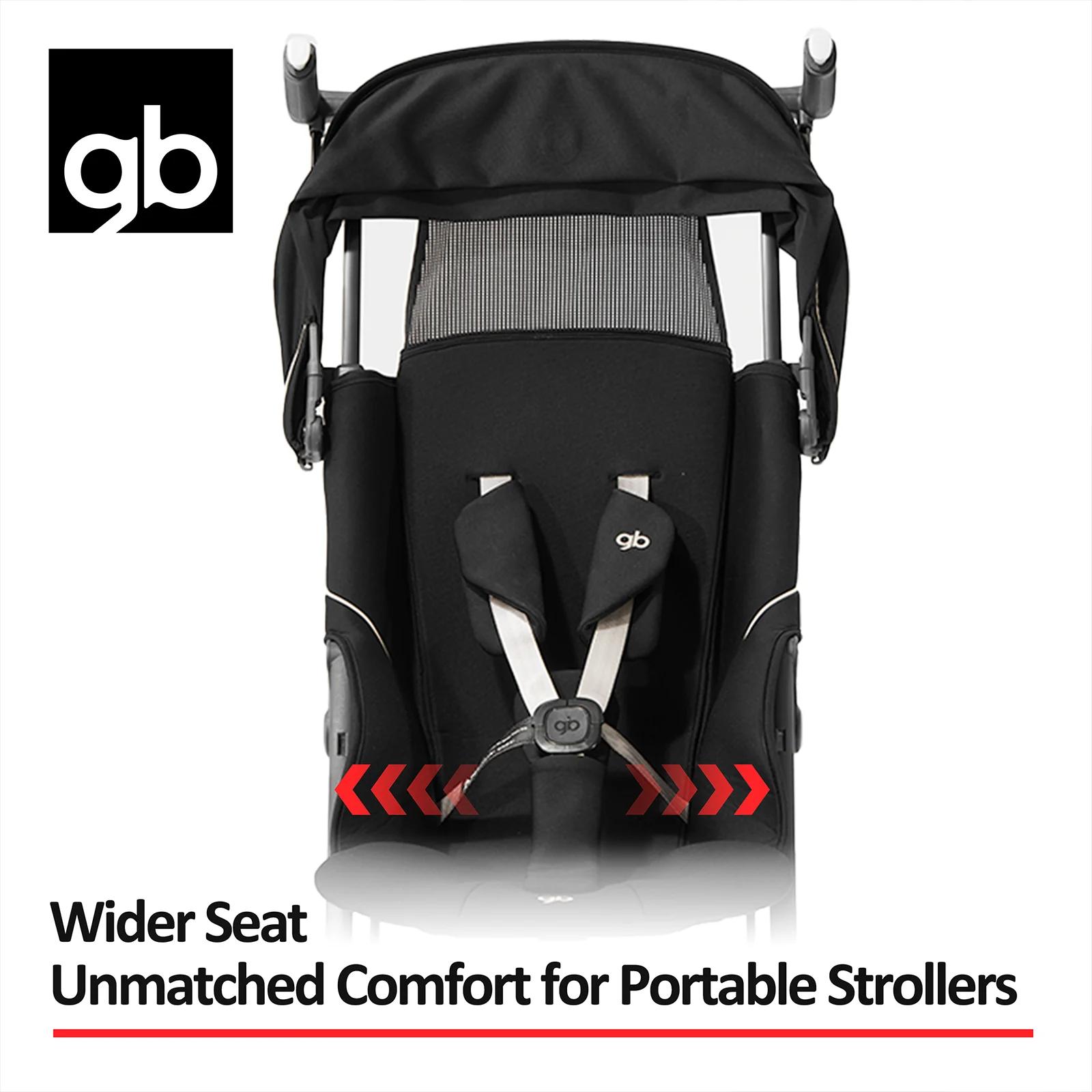 Poussette GB Pockit 3H tout-terrain légère - Poussette voyage avec accoudoir gratuit pliable compacte