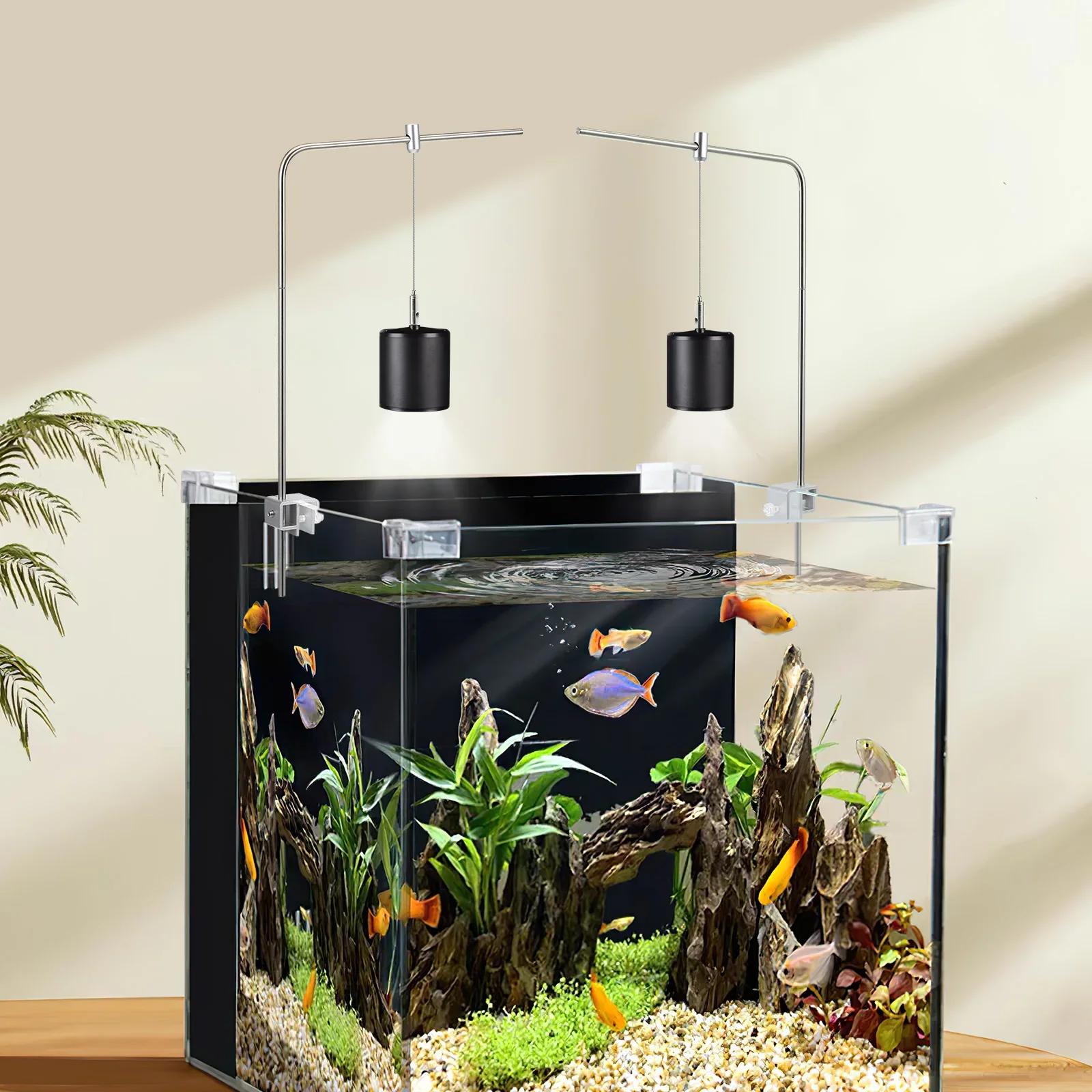 Support de lumière pour aquarium, support d'éclairage pour plantes aquatiques, support suspendu pour