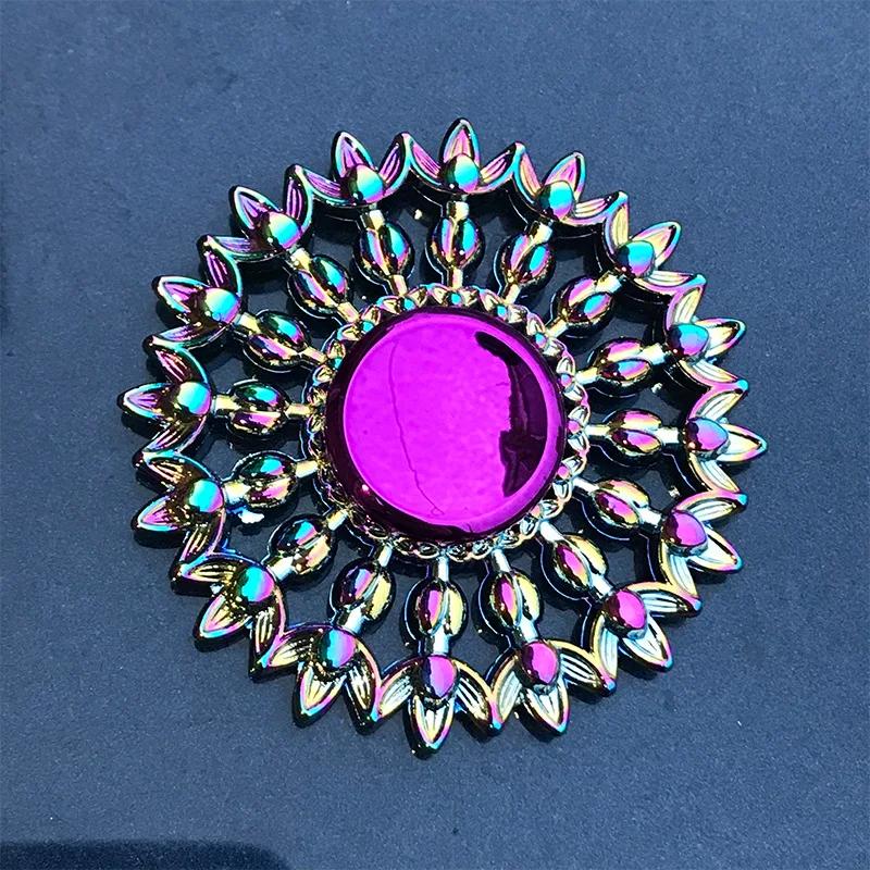 Spinner en métal arc-en-ciel Fidget Spinners à doigts colorés Spinners à main à grande vitesse Jouet