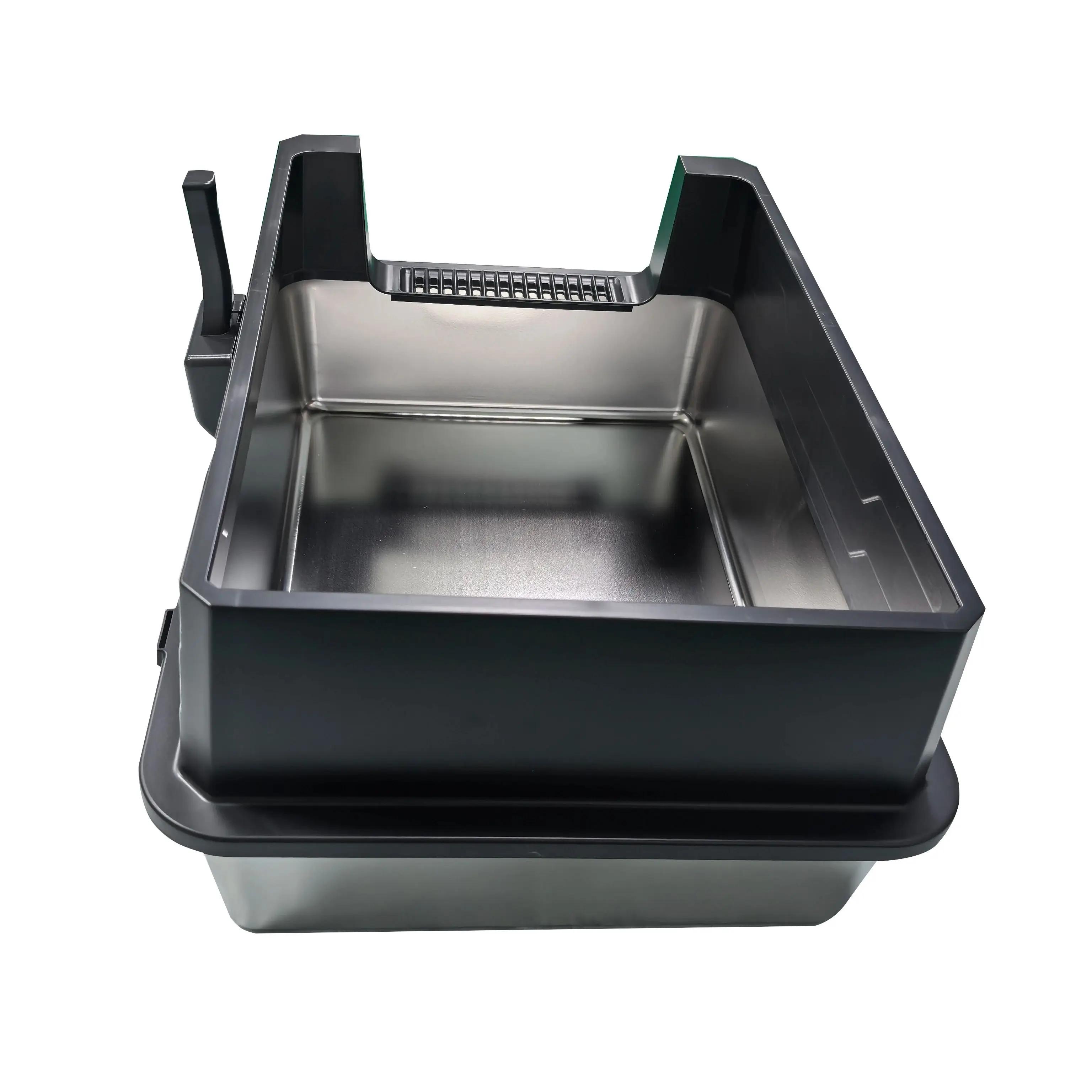 Bac à litière en acier inoxydable XXXL, bac à litière extra large en métal de 28 "de x 20" de largeu