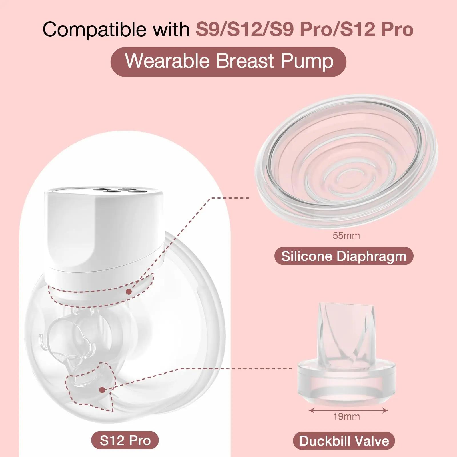 Pièces de tire-lait compatibles avec momcozy S9 Pro/S12 Pro/S9/S12, Kit essentiel d'allaitement, Sil