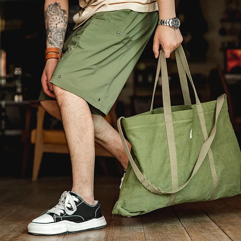 Maden – short Cargo délavé décontracté pour hommes, léger, jambe droite, poches avec cordon de serra