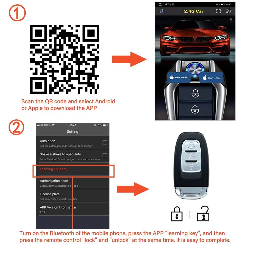 Alarme de voiture avec démarrage automatique, bouton poussoir, démarrage automatique, système d'entr