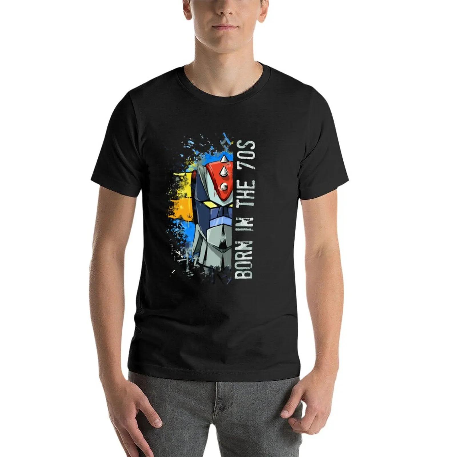 T-shirt pour homme motif robot Goldrake Born In the Seventies, vêtement pour homme