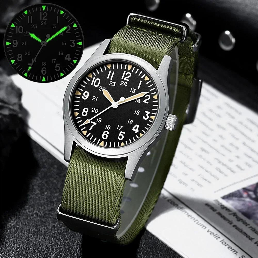  MILITREK 2026 Nouvelle montre militaire rétro pour homme VH31 à quartz 37mm en acier inoxydable sa