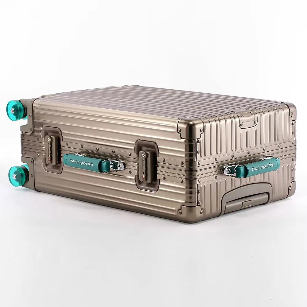 Valise de voyage tout en aluminium et magnésium, bagages roulants, boîtier de chariot en alliage ave