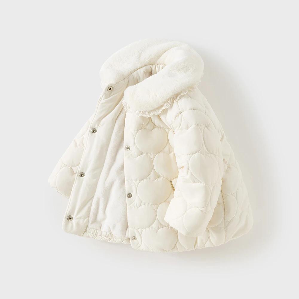 Dave Bella enfants filles bébé mignon vêtements d'extérieur hiver mode décontracté doux enfants mant