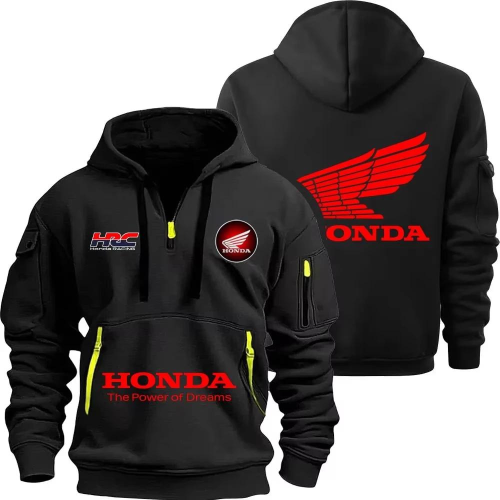 Honda sweat à capuche zippé passionnés de sports de plein air 2025 nouveaux hommes et femmes mode de
