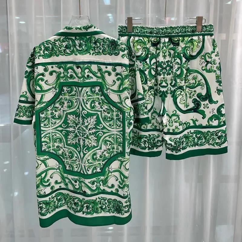 Été 2025 impression numérique décontracté à manches courtes hommes chemise Shorts chemise hawaïenne
