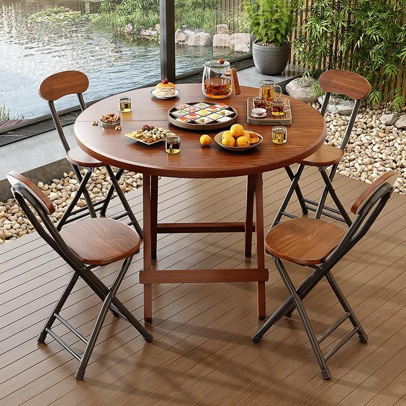 Table à manger pliante robuste – Aucun assemblage nécessaire, bureau solide et stable pour la cuisin