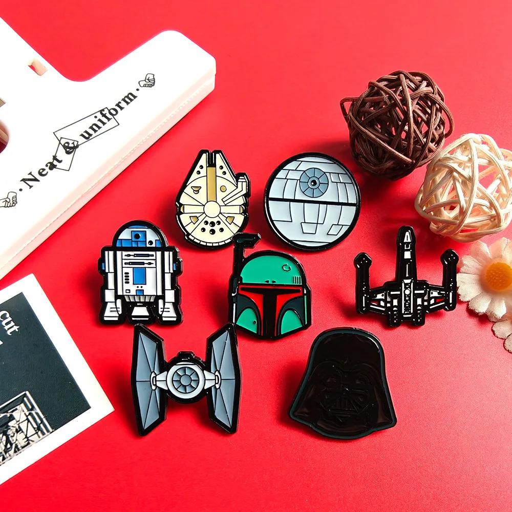 Ensemble de 7 épingles en émail Star Wars, collection de broches avec Stormtrooper, Darth Vader, Mil