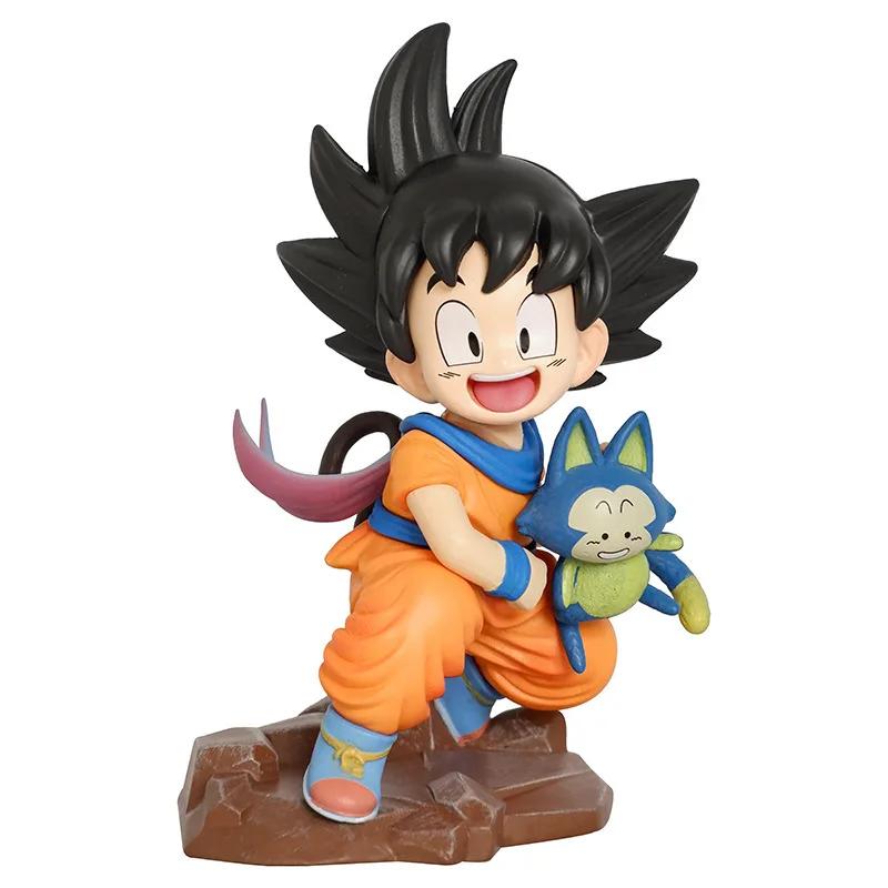 Dragon Ball enfance petit Goku câlins PVC modèle Statue-Puer Ya Mu thé petit follower Figure Collect