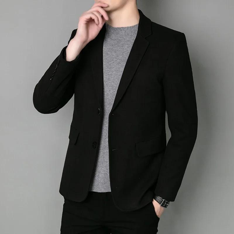 Blazer mode affaires beau Gentleman Version coréenne de Style britannique décontracté mince couleur