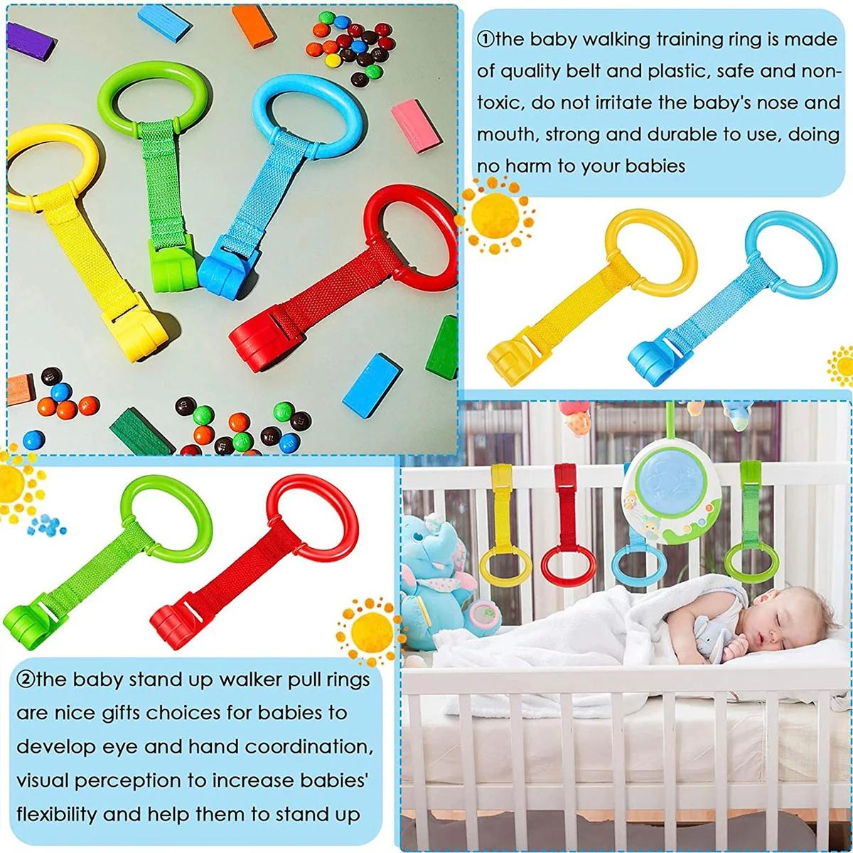 Anneau de traction pour berceau de bébé, 4/8 pièces, exercice de marche, Assistant, anneaux de tract