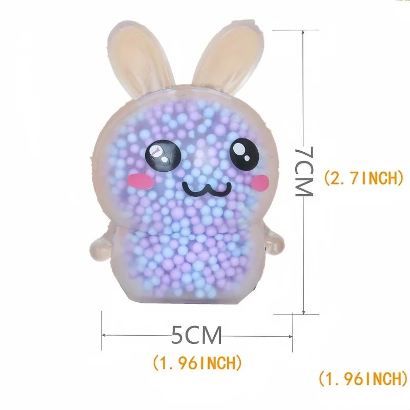 Balles anti-Stress en forme de lapin Squishy, 3 pièces, avec jouet léger anti-Stress, jouets Fidget
