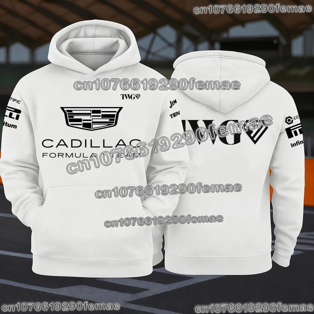 Nouveau Hoodie Tendance 2026 Cadillac Racing Team, Style Urbain, Manches Longues, Confortable, Décon