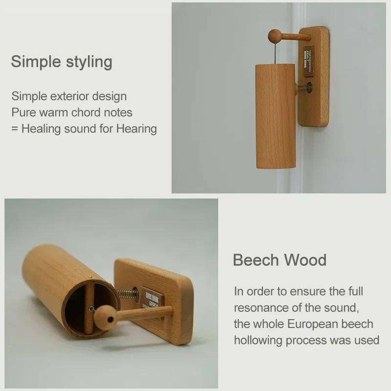 Carillon de sonnette en bois avec ouverture de porte 432Hz, accords de musique, carillons de porte p