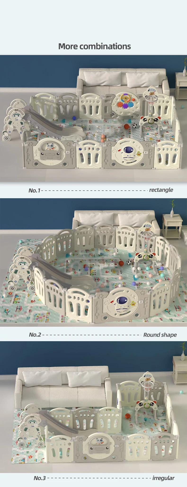 Parc pour bébés et enfants, clôture d'activités réglable, grand parc de jeu pour bébés avec portillo