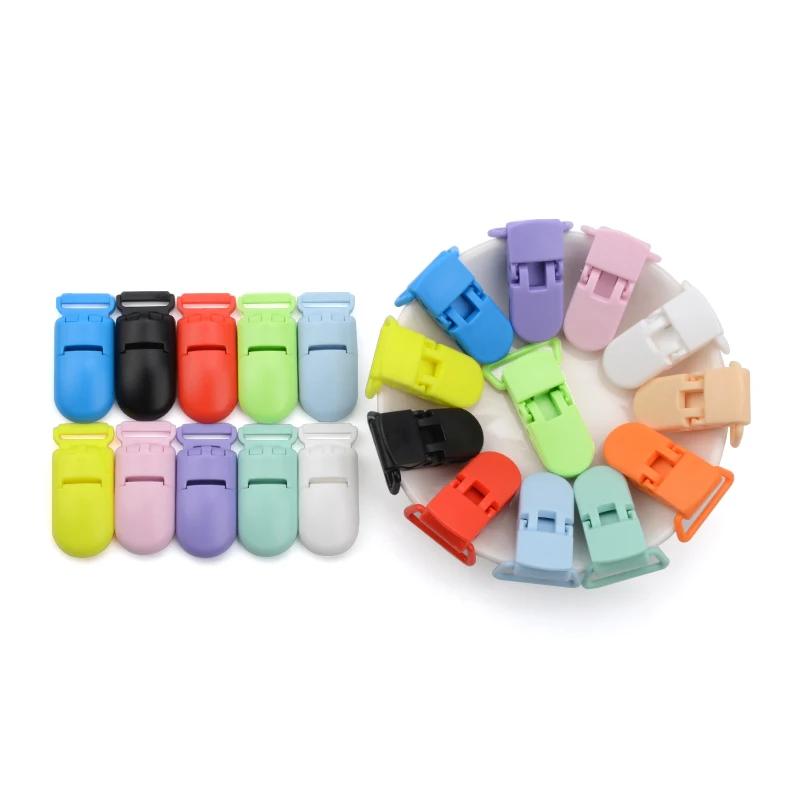 Fermoir en plastique pour mamelon de bébé, 20mm, perles colorées en Silicone, accessoire de fabricat